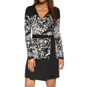DVF Leandra Fine Knit Wool Wrap Dress